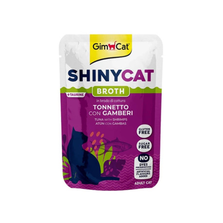 Gimcat ShinyCat kapsa tuňák s krevetami ve vývaru 70g