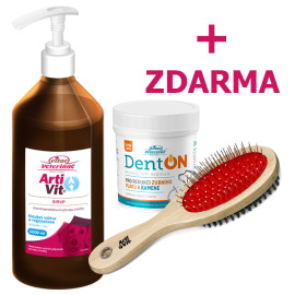 VITAR Veterinae ArtiVit Sirup 1000ml+DentON100g+kartáč