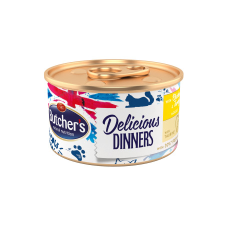 Butcher's Cat Delic. Dinners kuře+krůta konz. 85g