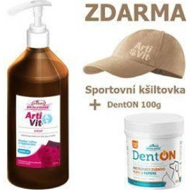 VITAR ArtiVit Sirup 1000ml+DentON100g+kšiltovka béžová