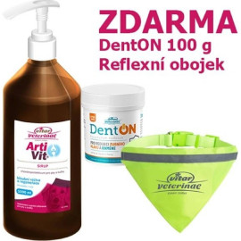 VITAR ArtiVit Sirup 1000ml+DentON100g+ reflexní obojek