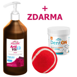 VITAR ArtiVit Sirup 1000ml+DentON100g+aportovací míček