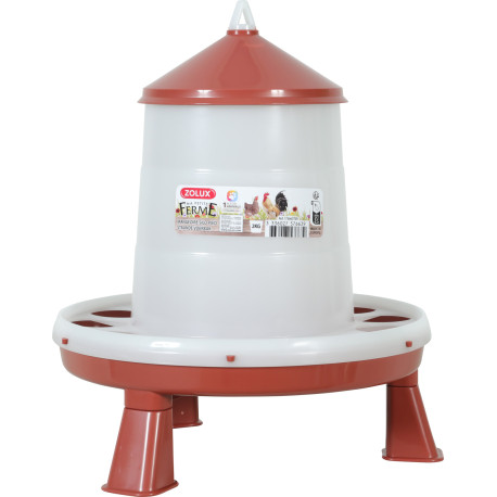 Krmítko pro drůbež SILO stojící 2kg červená Zolux