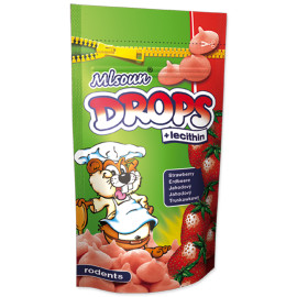 Pochoutka hlodavec Mlsoun jahodové dropsy 50g