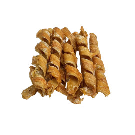 Pochoutka Spirály z vepřové kůže s kuřecím 15cm/10ks