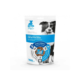 Pochoutka Pet+ 3v1 for Active Dogs králičí 100g