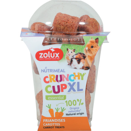 Pochoutka CRUNCHYCUP XL mrkev 110g Zolux