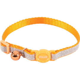 Obojek kočka SHINY nylon oranžový 10mm/30cm Zolux
