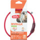 Obojek LED malý BIVOUAK 20-40cm USB červená Zolux