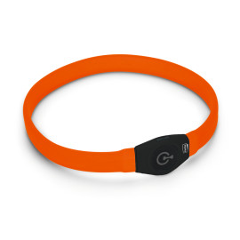 Obojek USB Visio Light LED nabíjecí 65cm oranžový KAR