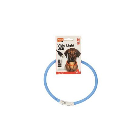 Obojek USB Visio Light LED nabíjecí 70cm modrý KAR