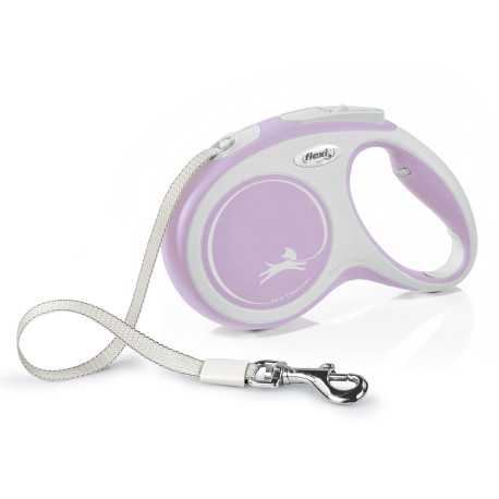 Vodítko FLEXI Comfort M pásek 5m/25kg růžová NEW