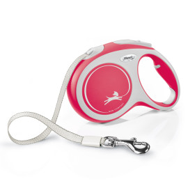 Vodítko FLEXI Comfort M pásek 5m/25kg červená NEW