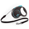 Vodítko FLEXI Black Design M lanko 5m/20kg modrá