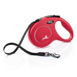 Vodítko FLEXI Classic NEW M pásek 5m/25kg červená