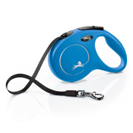 Vodítko FLEXI Classic NEW M pásek 5m/25kg modrá