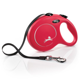 Vodítko FLEXI Classic New L pásek 8m/50kg červená
