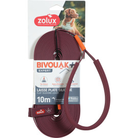 Vodítko pes BIVOUAK ploché,silik.15mm/10m červenáZolux