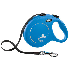 Vodítko FLEXI Classic New L pásek 8m/50kg modrá