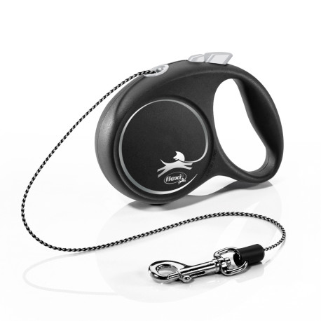 Vodítko FLEXI Black Design XS lanko 3m/8kg stříbrná