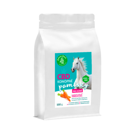 CBD pamlsky pro koně mrkvové 500g
