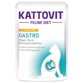 Kattovit Cat Gastro kuře a rýže kapsa 85g