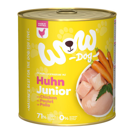 WOW konzerva Kuřecí s karotkou Junior 800g