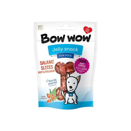 Bow wow poch. Salámová kolečka hovězí a kolagen 80g