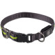 Obojek Dog Fantasy USB LED nylonový svítící S-M zelený 1,9x35-50cm