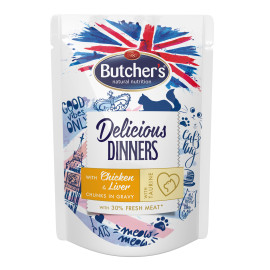 Butcher's Cat Delic. Dinner kuře+játra kapsa100g