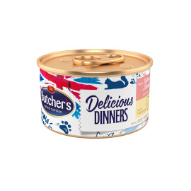 Butcher's Cat Delic. Dinners losos+krevety konz. 85g