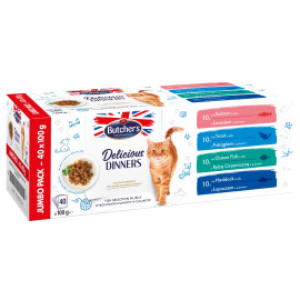 Butcher's Cat Delic.Dinners rybí výběr v želé 40x100g