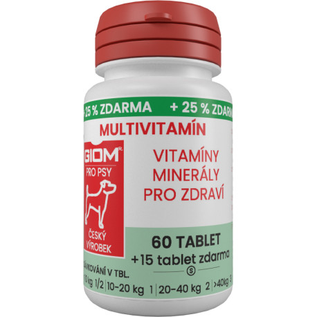 Giom S pes Multivitamín 60 tbl+25% zdarma