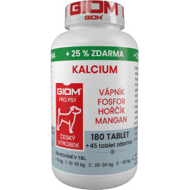 Giom S pes Kalcium 180 tbl+25% zdarma