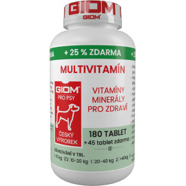 Giom S pes Multivitamín 180 tbl+25% zdarma