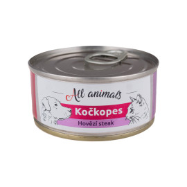 All Animals kočkopes Steak z hovězí svaloviny 100g