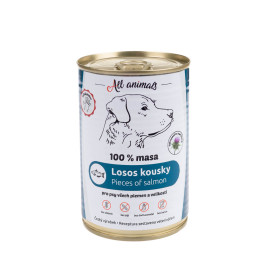 All Animals DOG konz. Losos kousky 400g