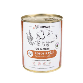 All Animals DOG konz. Losos mletý s rýží 800g