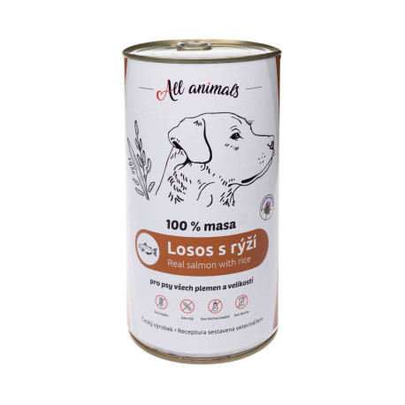All Animals DOG konz. Losos mletý s rýží 1200g