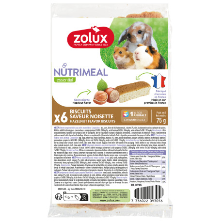 Poch. NUTRIMEAL Cookies hlodavci oříšky 6ks Zolux