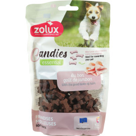 Pochoutka pes CANDIES kostičky šunkové 150g Zolux