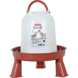 Žlab pitný pro drůbež stojící 1,5l červená Zolux