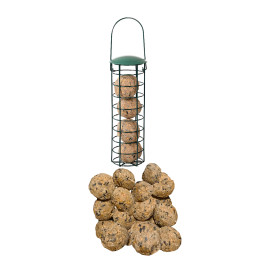 Lojové koule se semínky 60x90g bez síťky + krmítko