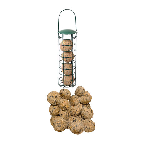 Lojové koule se semínky 60x90g bez síťky + krmítko