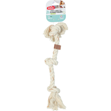 Hračka pes LEATHER TOUCH Uzel 44cm Zolux