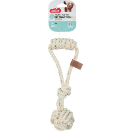 Hračka pes LEATHER TOUCH Přetahovadlo 28m Zolux