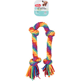 Hračka pes RAINBOW 4 Uzly 78cm Zolux