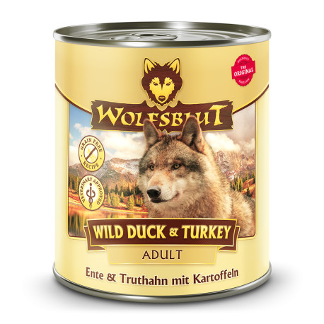 Wolfsblut Dog Adult Wild Duck&Turkey konz. 800g