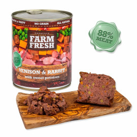 Farm Fresh Dog Venision&Rabit+Sweet Potatoes konz 800g