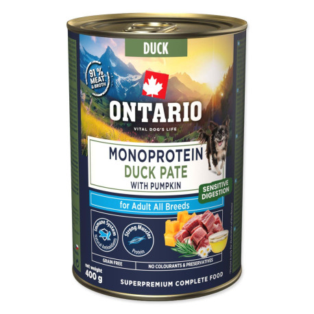 konzerva-ontario-adult-monoprotein-kachni-pate-s-dyni-400g